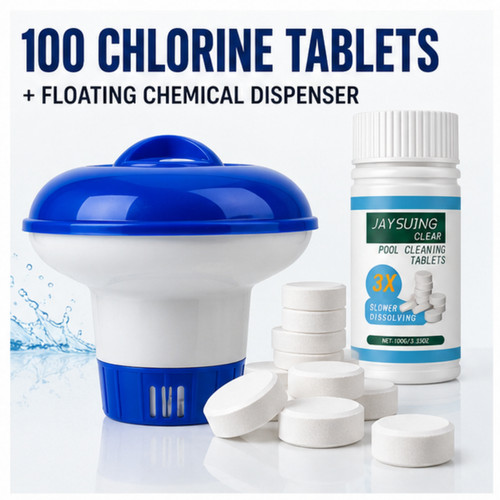 100 chlorine tablets floating - 100,