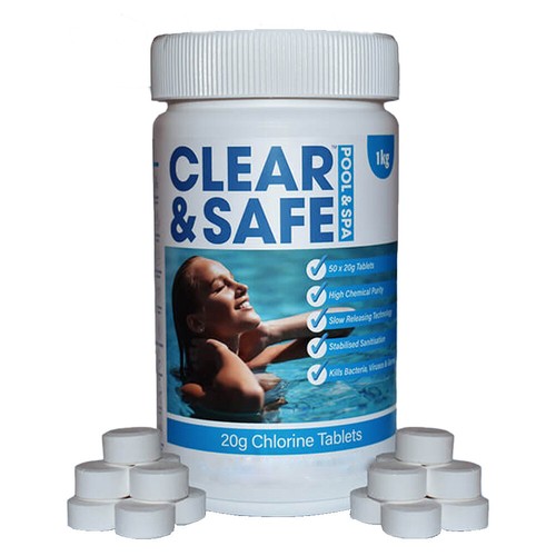 1kg 20g chlorine tablets - chlorine, for