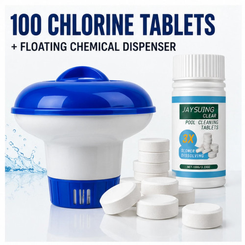 100 chlorine tablets - tablets, +floating